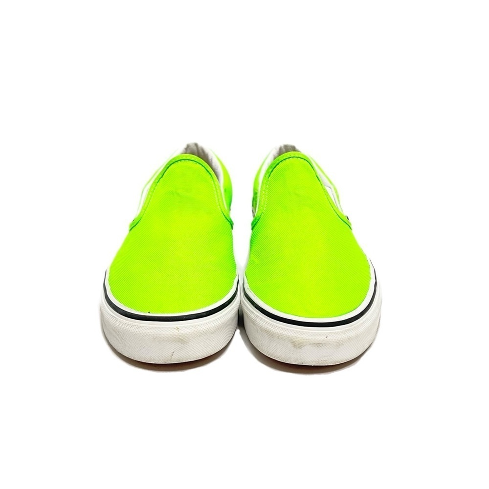 VANS | Vintage Y2K women's neon green canvas slip on skate sneakers - Picture 3 of 8